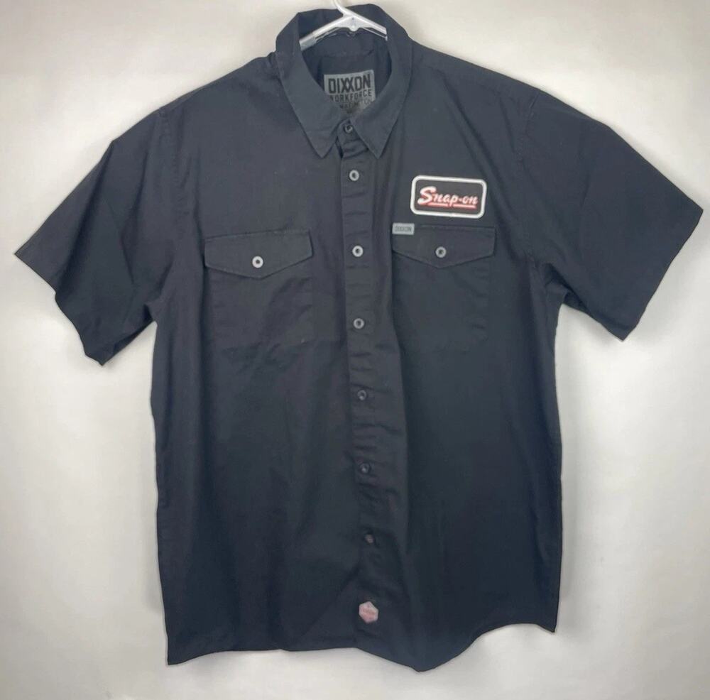 Dixxon Flannel Co Snap-on Workforce Shirt Mens 2XL Black Short Sleeve Button Up